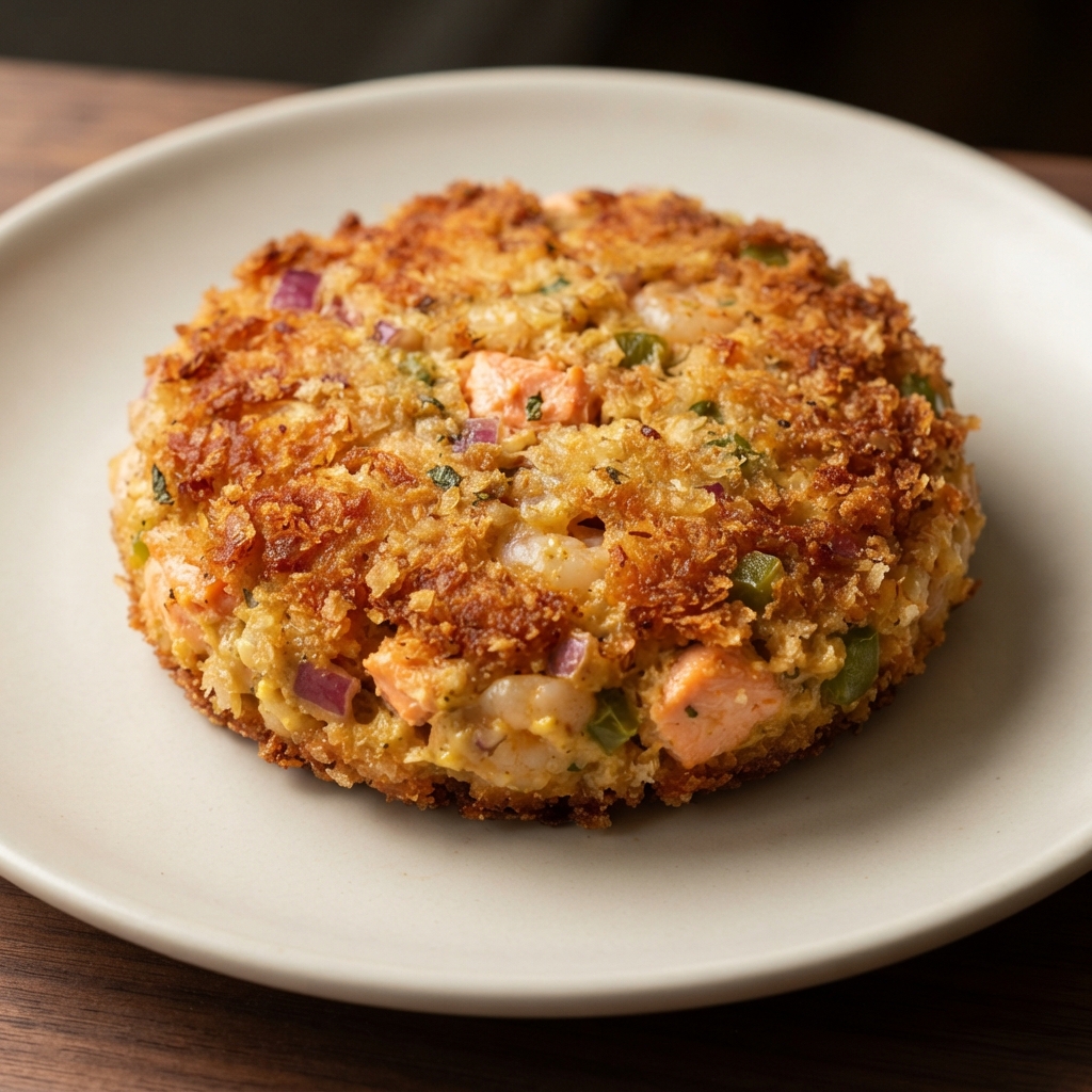 Crispy Salmon–Shrimp Patties