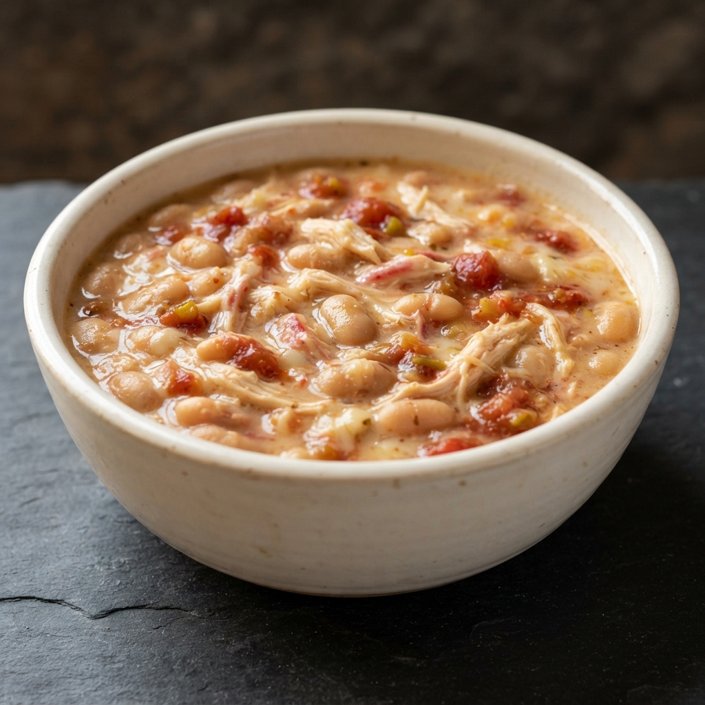 Creamy White Chicken Chili with Jarred Salsa