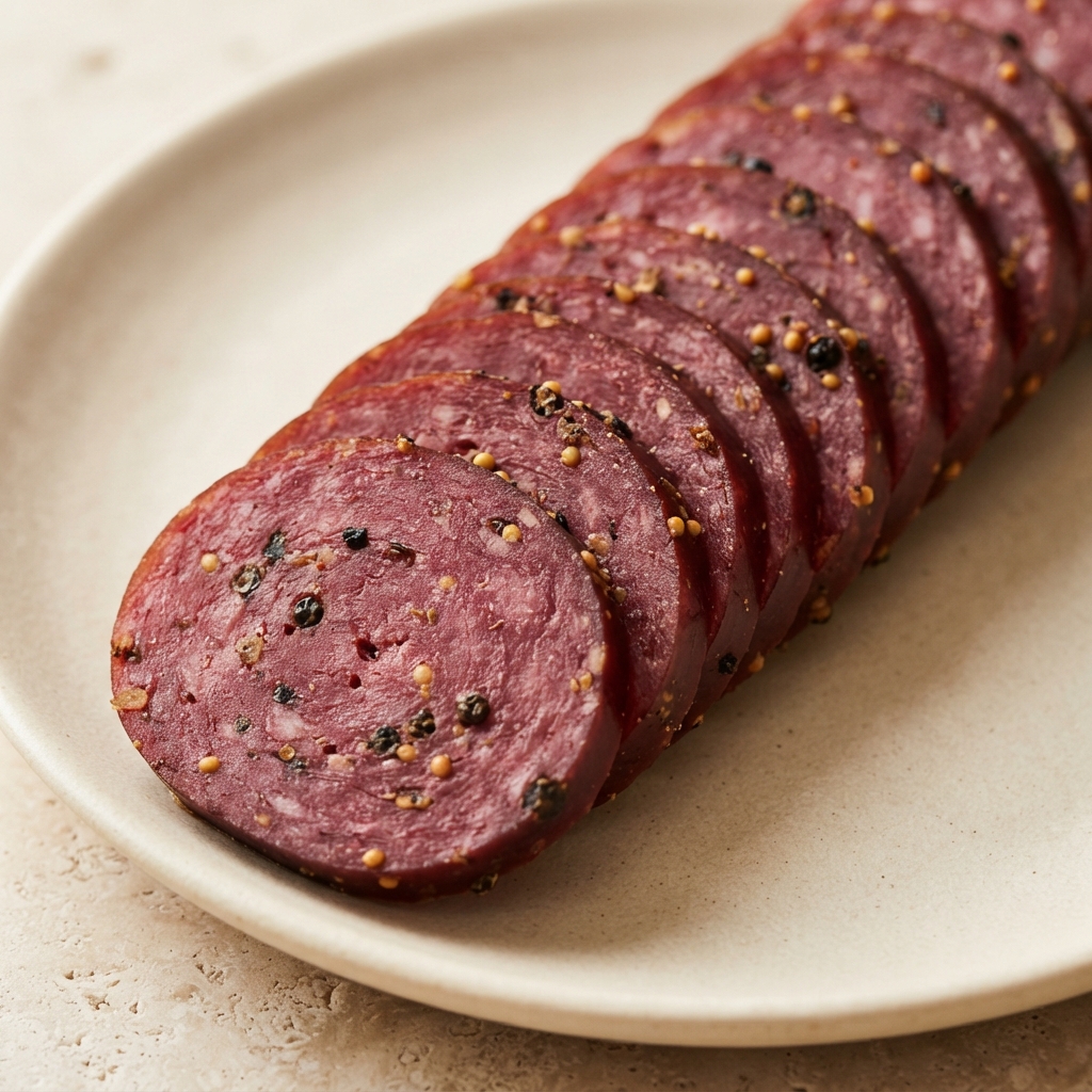 Gramps’ Cured Venison Summer Sausage Logs