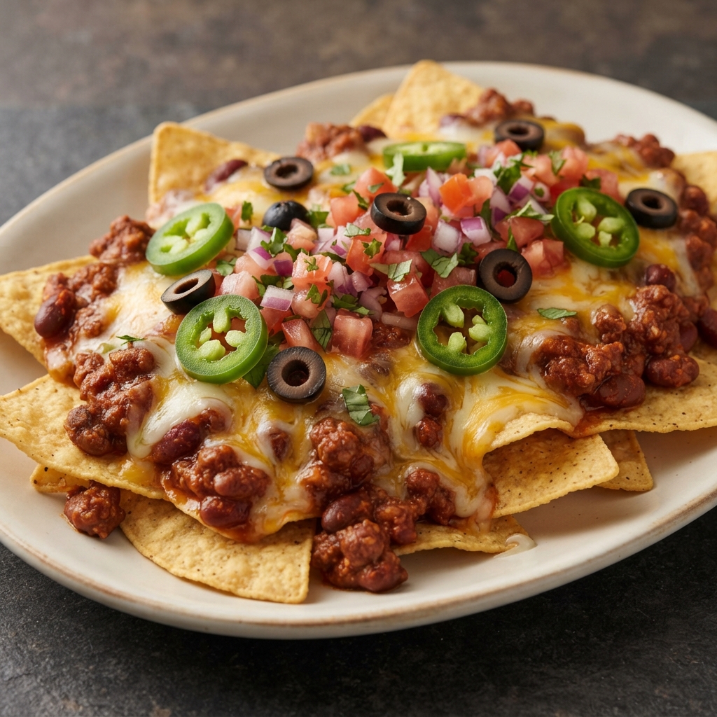 Loaded Chili Cheese Nachos