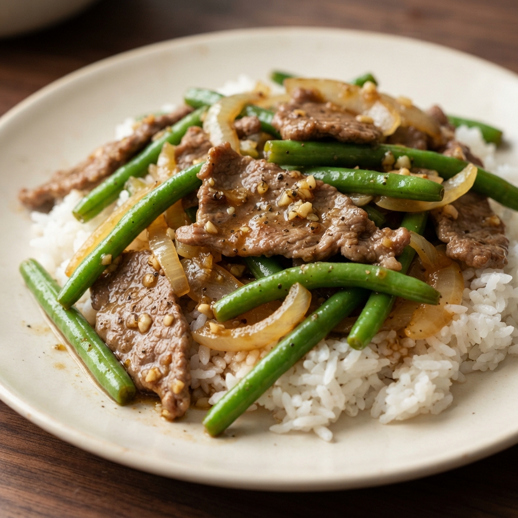 Thịt Bò Xào Đậu Que (Vietnamese Beef with Green Beans)