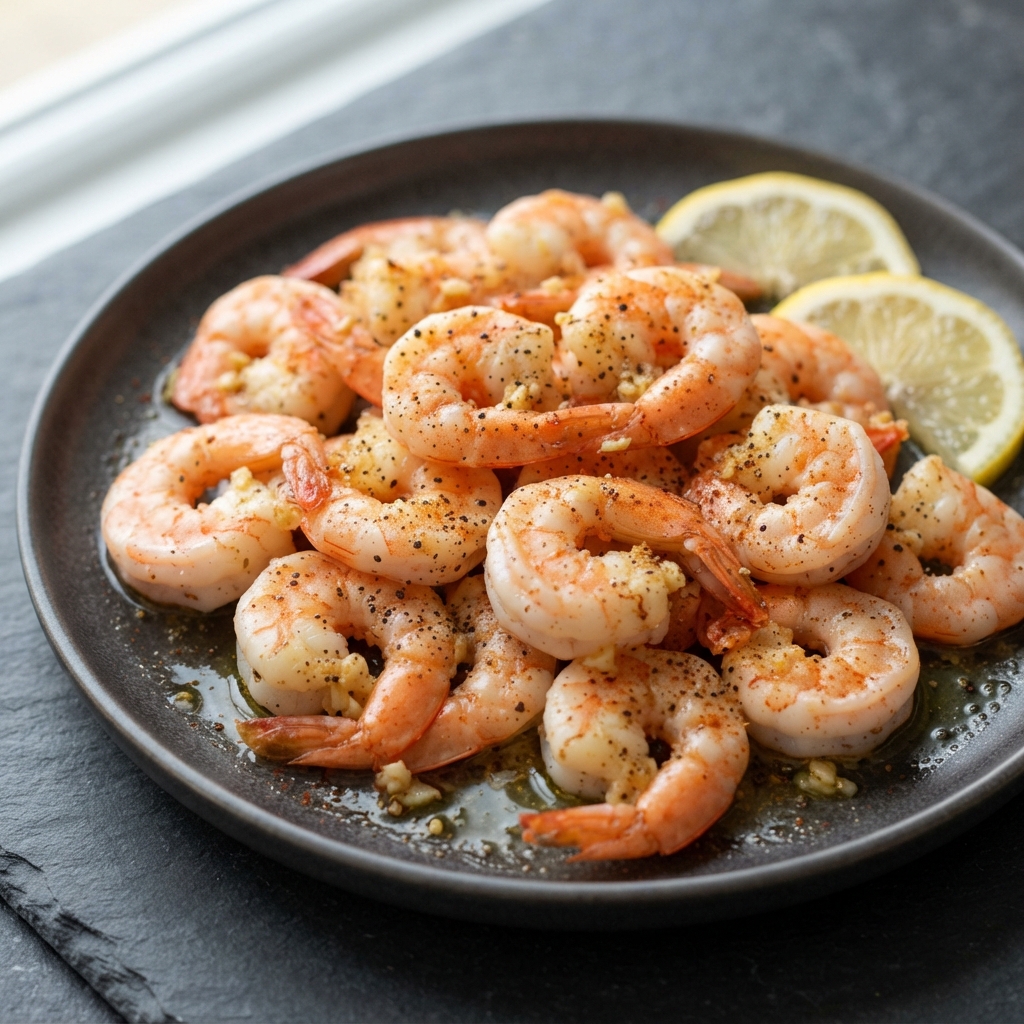 Crisp Air-Fried Lemon Pepper Shrimp