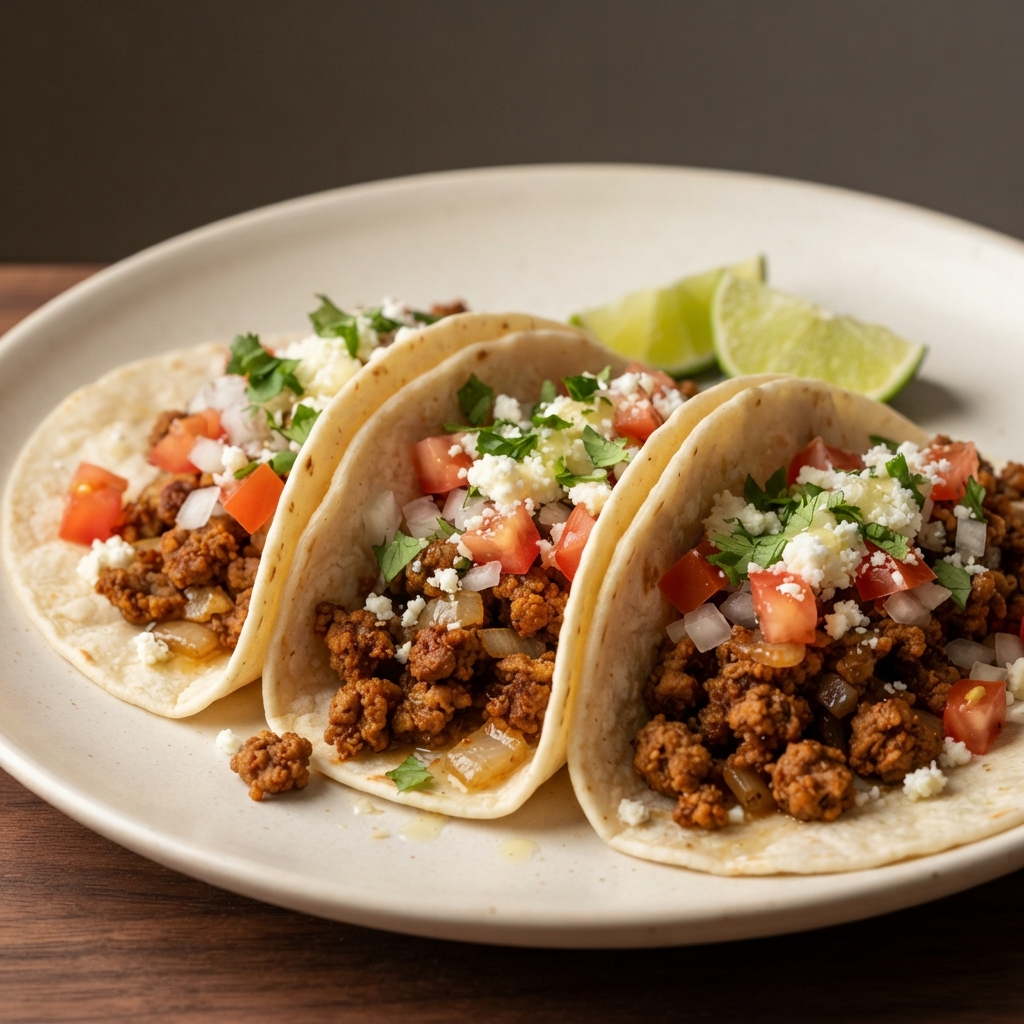 Plant-Based Burger Street Tacos