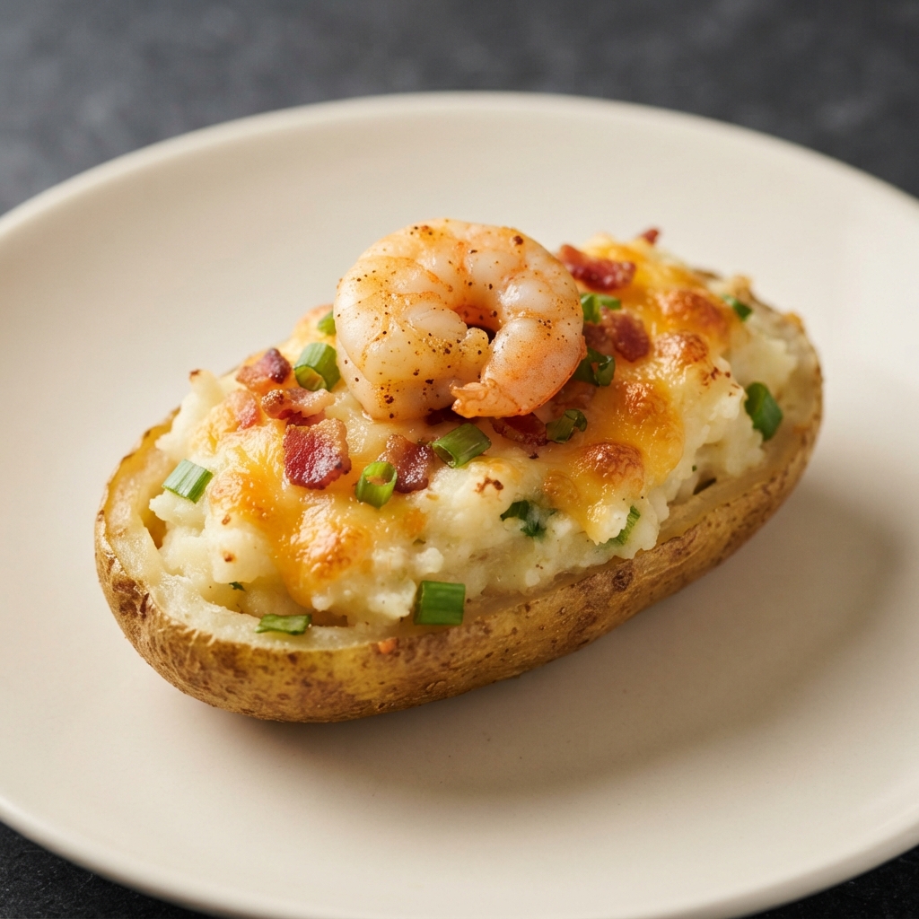 Bite-Size Twice-Baked Potatoes with Shrimp