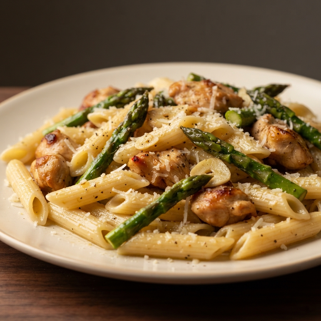 Chicken and Asparagus Penne Pasta