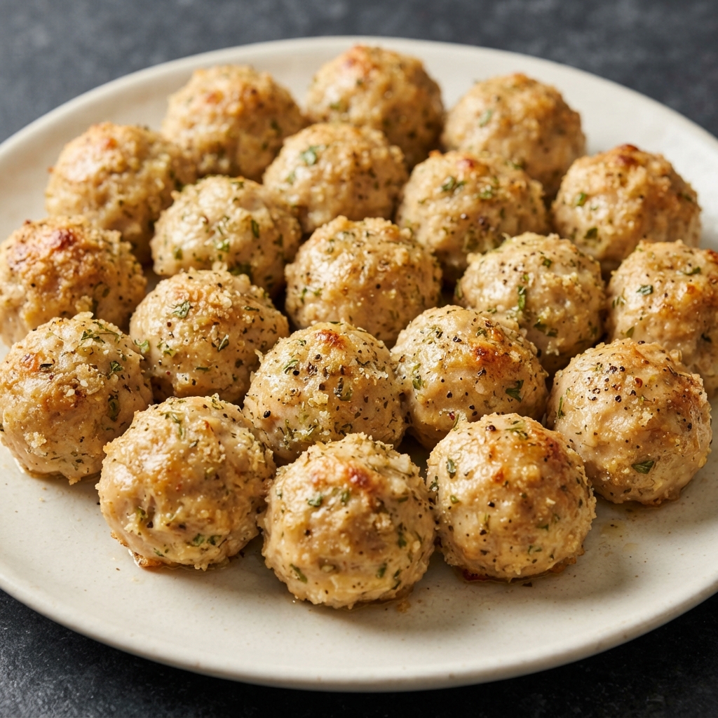 Baked Chicken Parmesan Meatballs