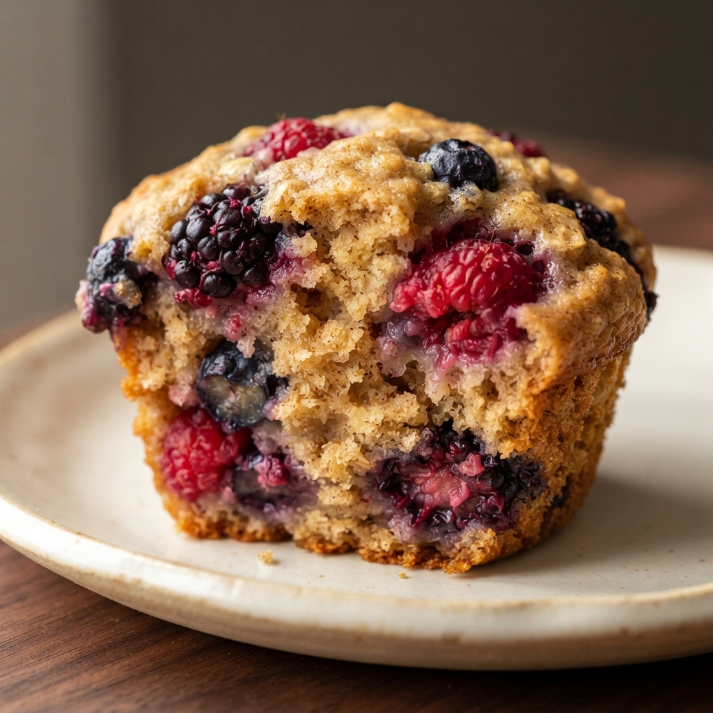 Berry Oat High-Fiber Morning Muffins