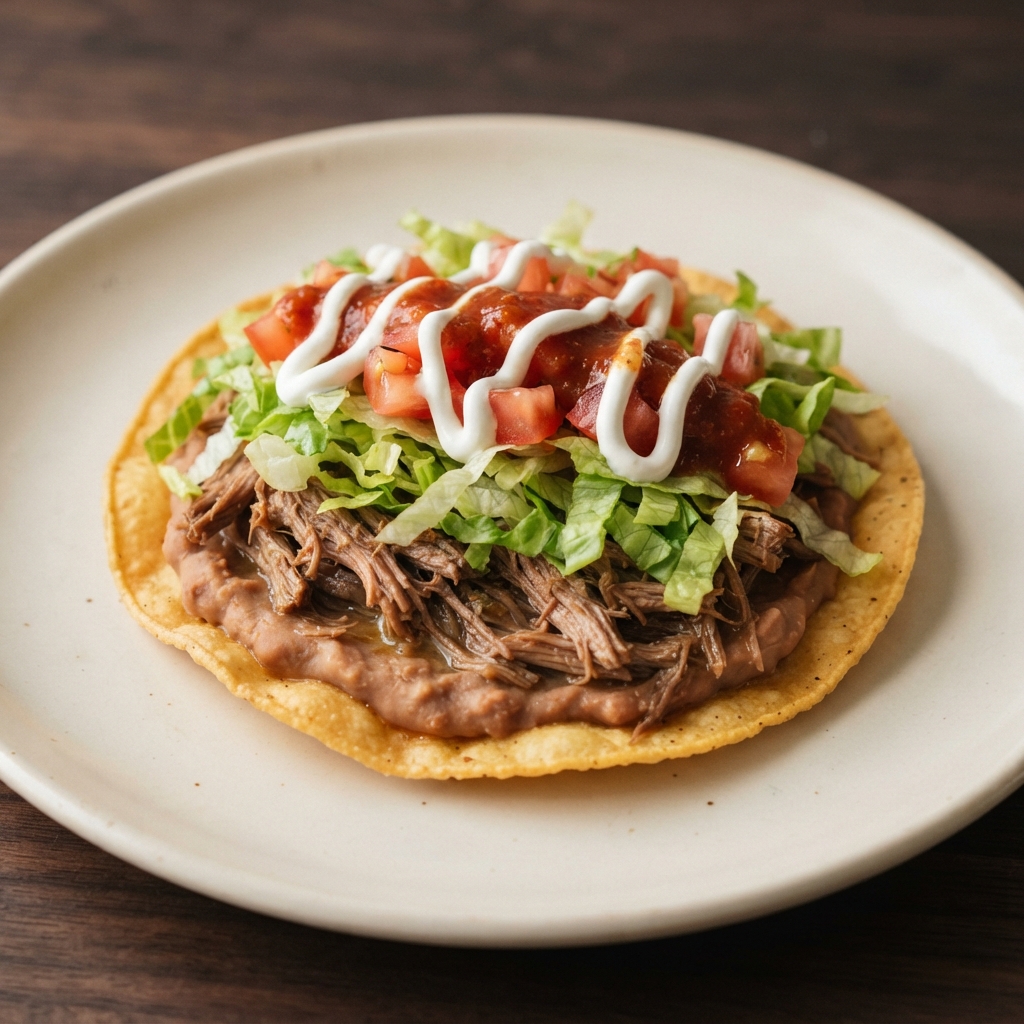 Tostadas de Salpicon (Shredded Beef)
