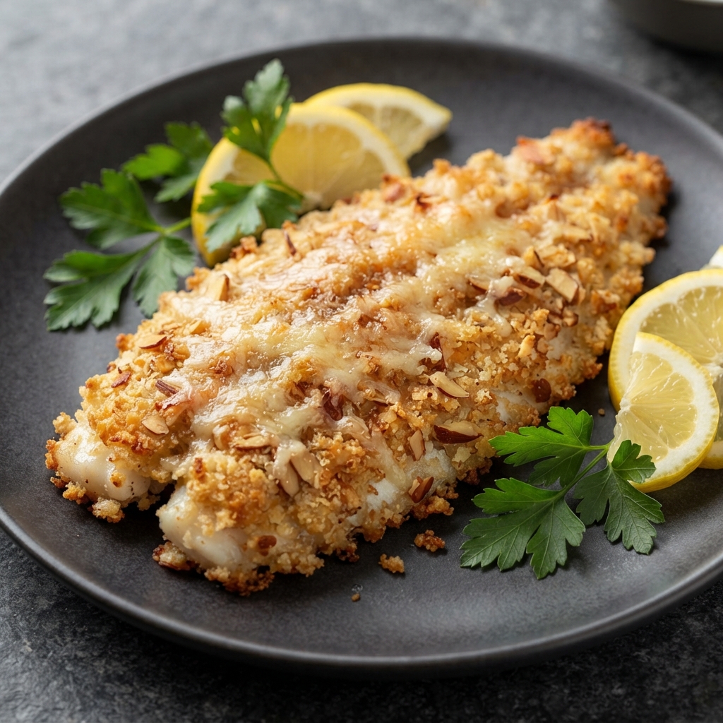 Parmesan Almond–Crusted Tilapia