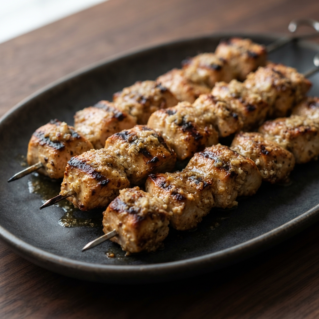 Parmesan-Garlic Grilled Chicken Skewers
