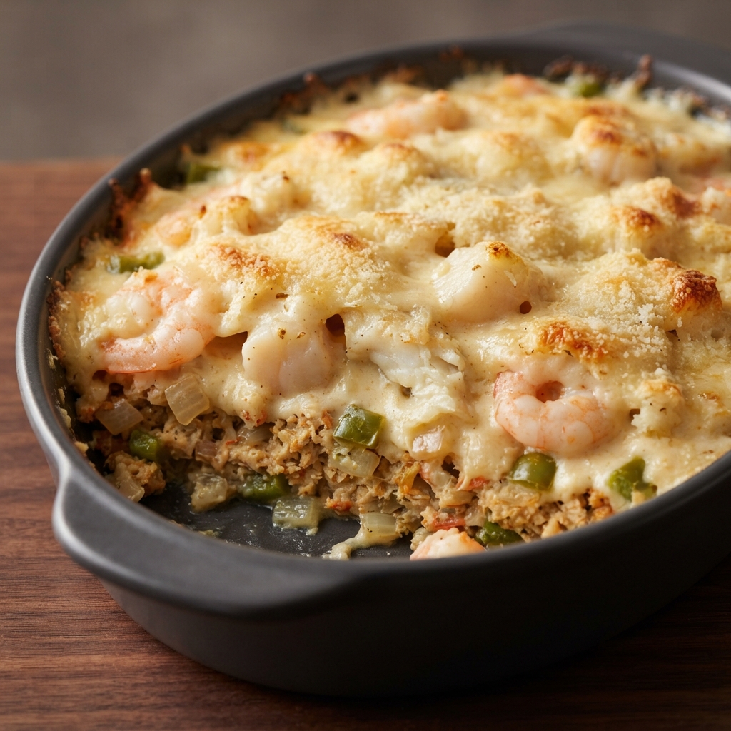 Oven-Baked Seafood Gratin