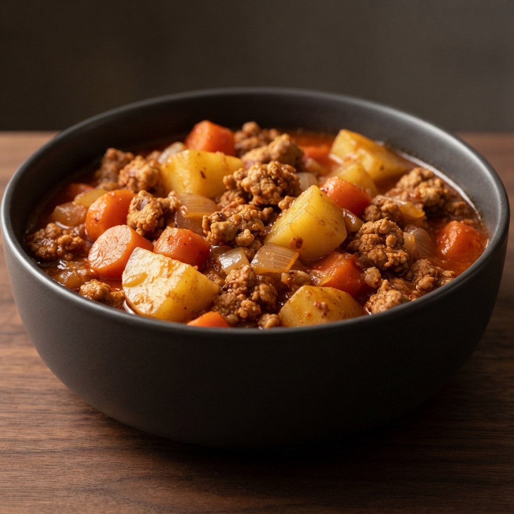 Weeknight Ground Turkey Potato Stew