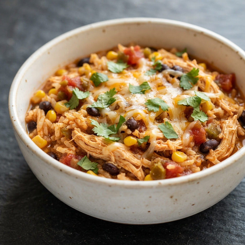 Pressure Cooker Chicken and Rice Mexican Bowls