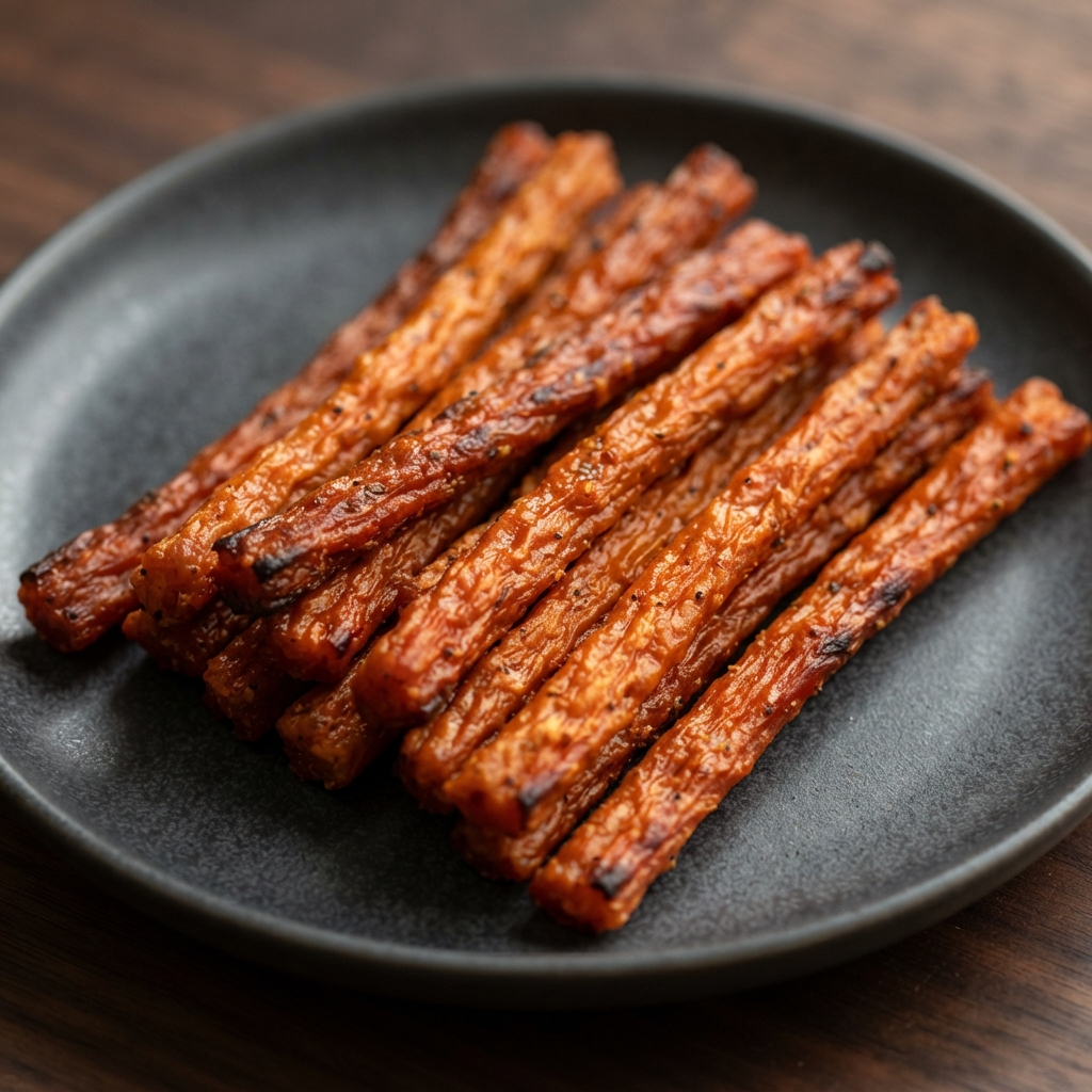 Buffalo-Style Chicken Jerky Sticks in the Air Fryer Oven