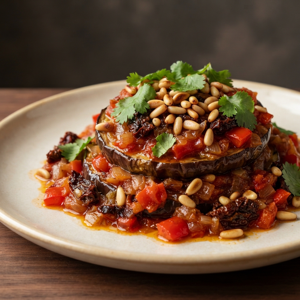 Plant-Based Turkish Baked Eggplant Rounds