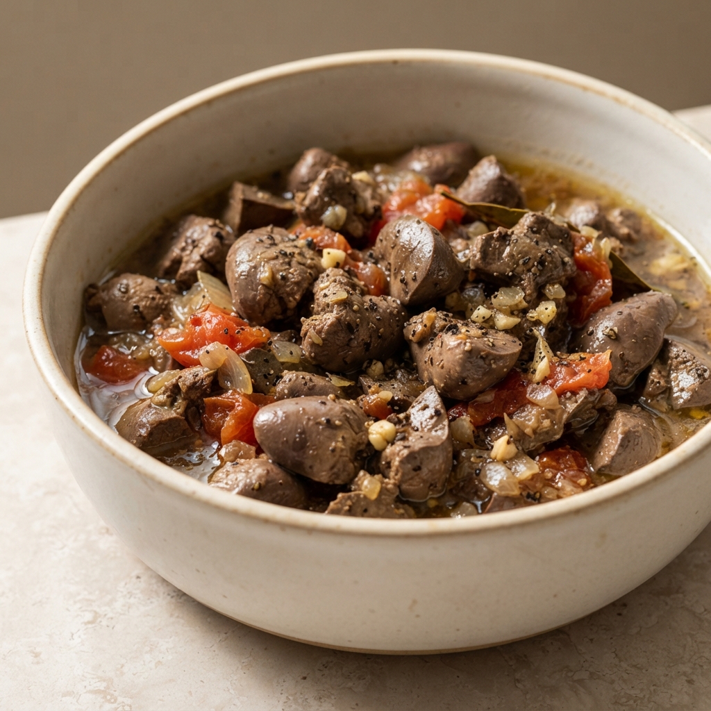 Filipino Bopis with Pork Heart, Lung, and Liver