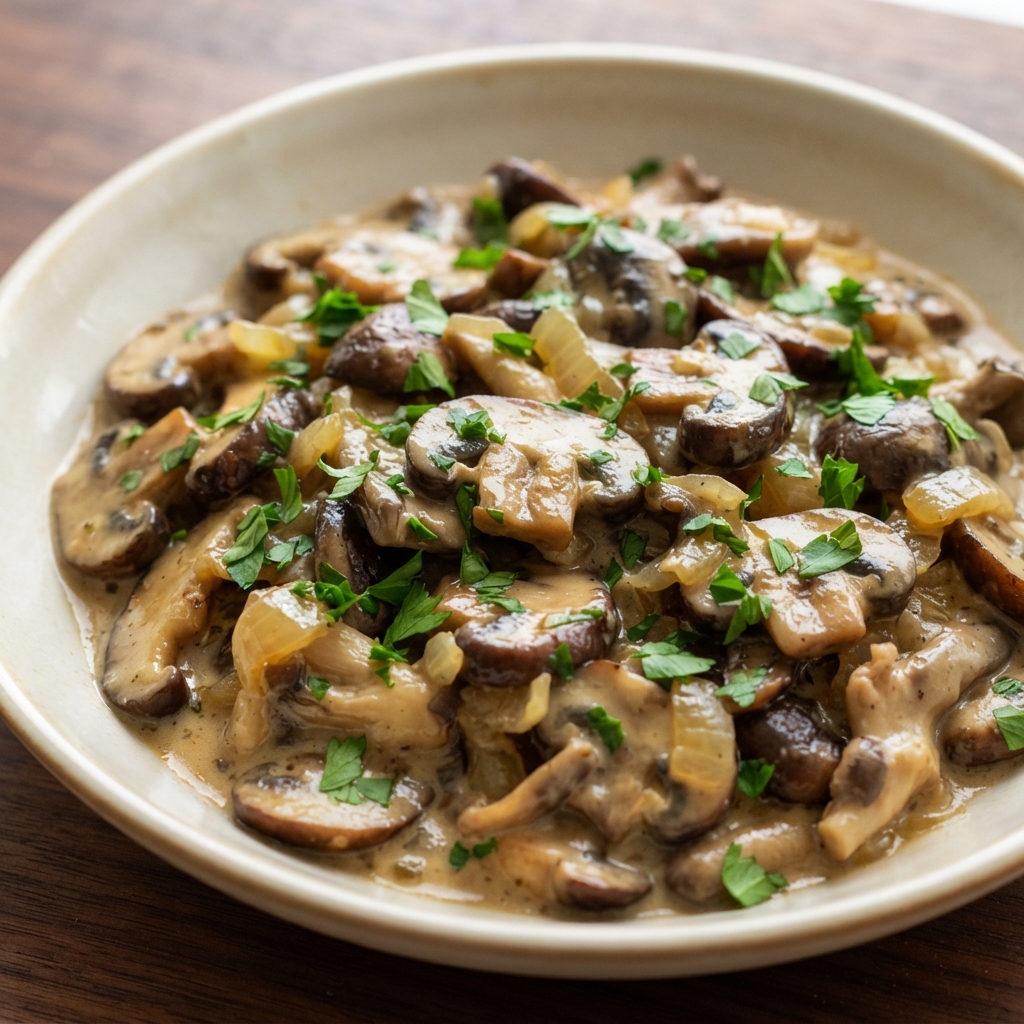 Creamy Skillet Mushrooms
