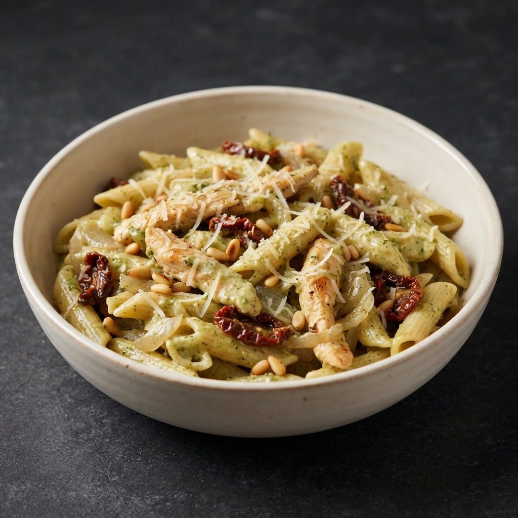 Creamy Pesto Chicken with Penne Pasta
