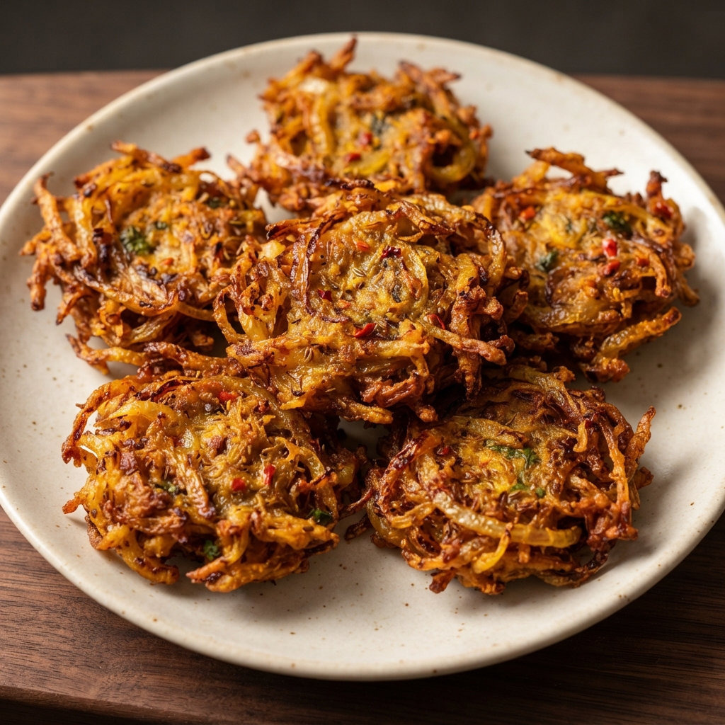 Oven-Baked Onion Bhajis
