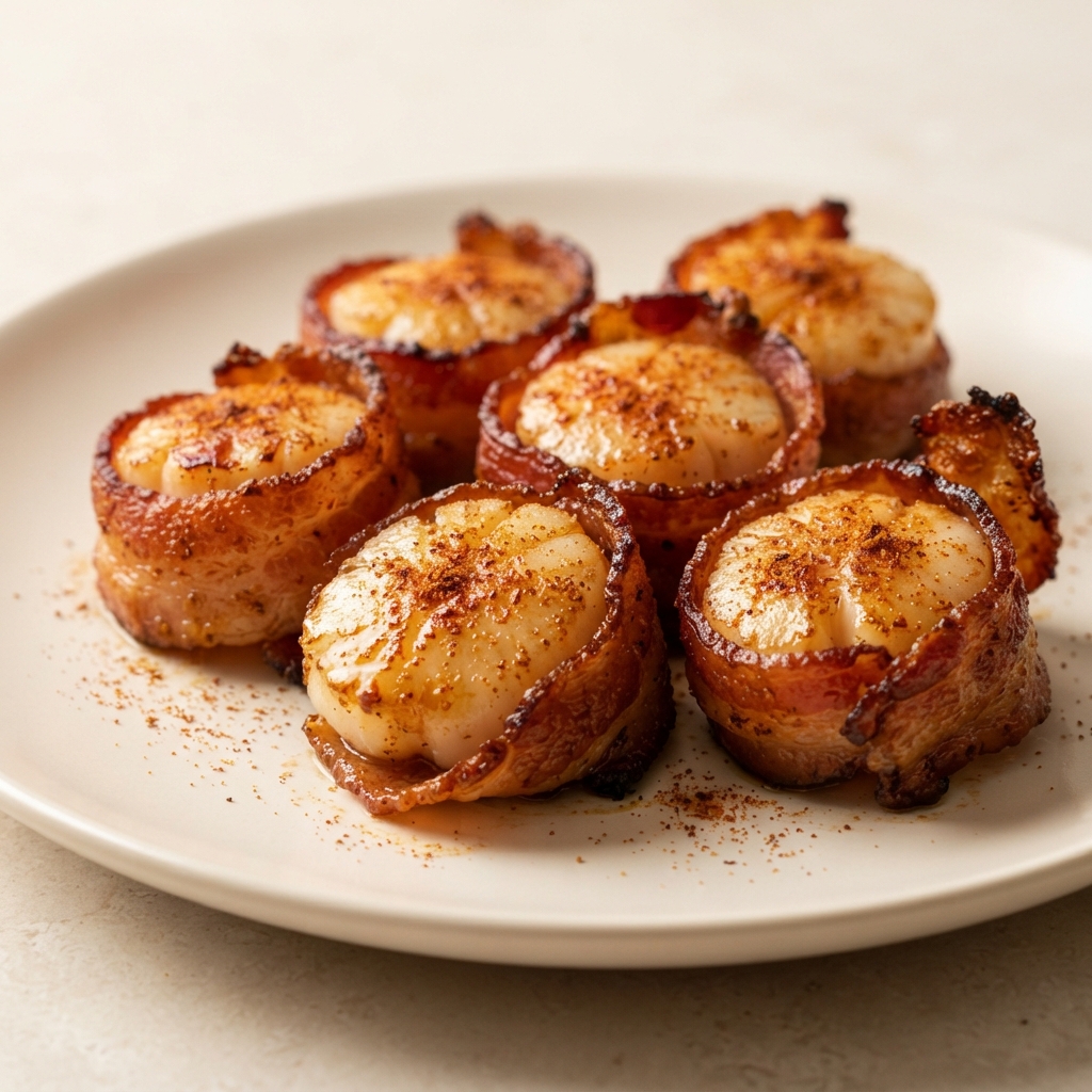 Spicy Bacon-Wrapped Scallops
