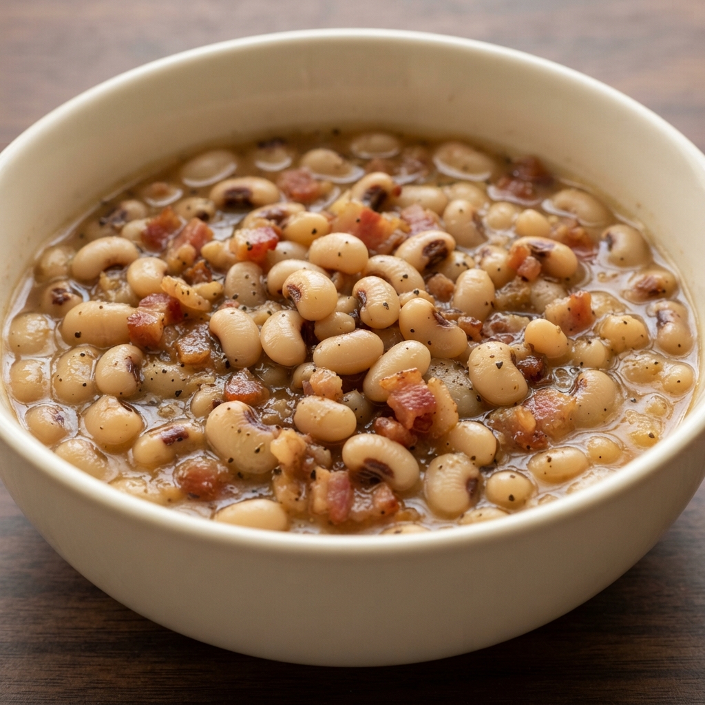 Pressure Cooker Black-Eyed Peas with Bacon