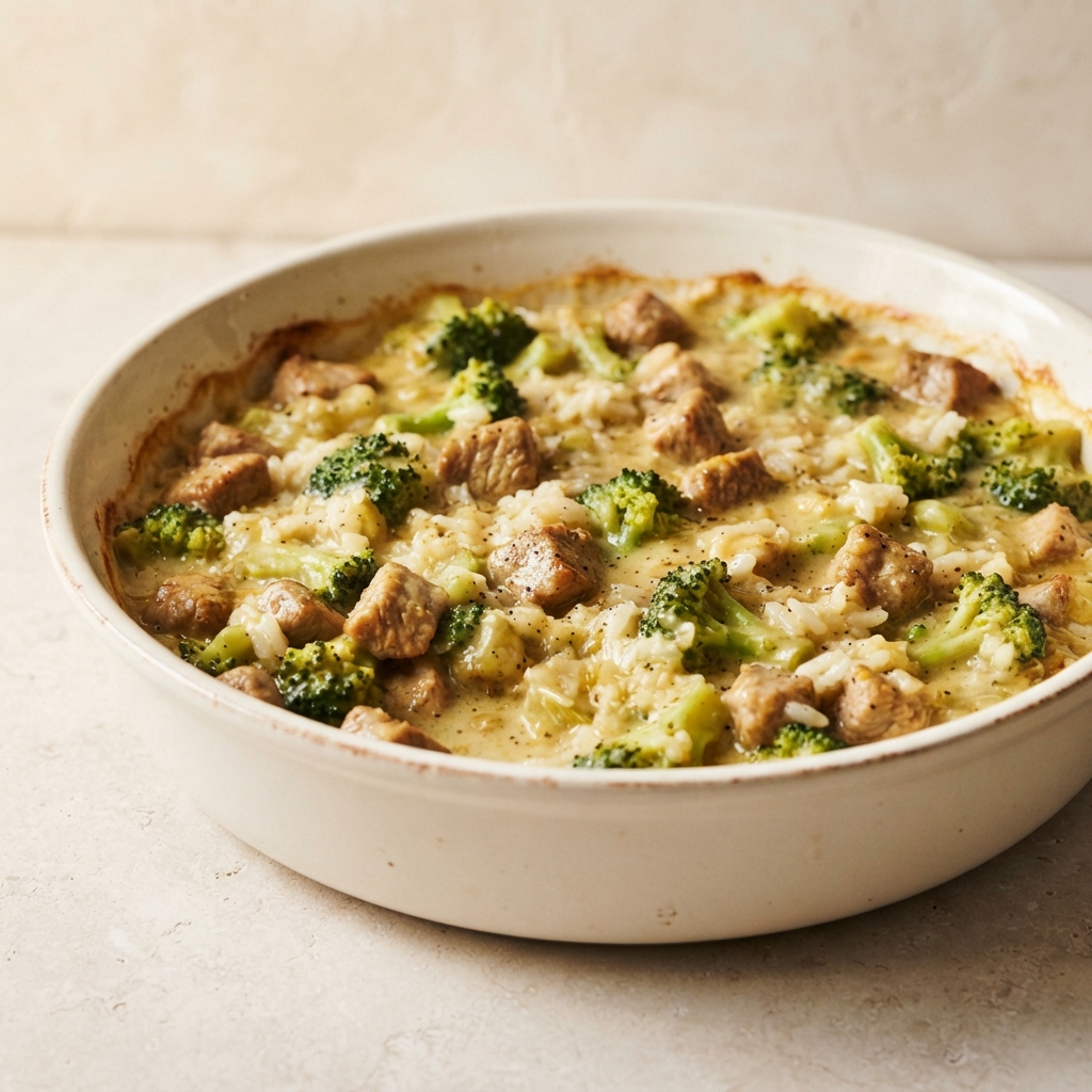 Pork, Broccoli and Rice Casserole