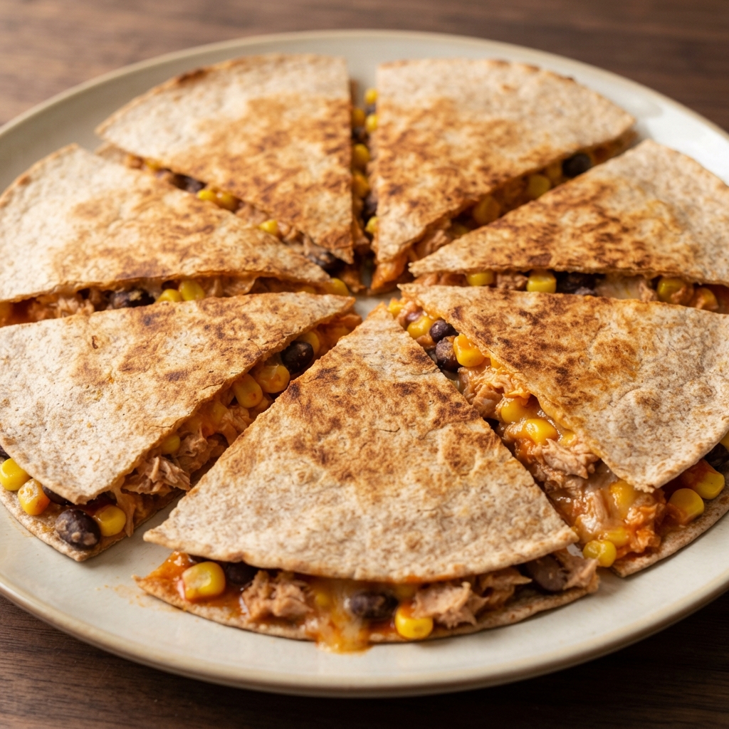 Buffalo Tuna and Black Bean Quesadillas