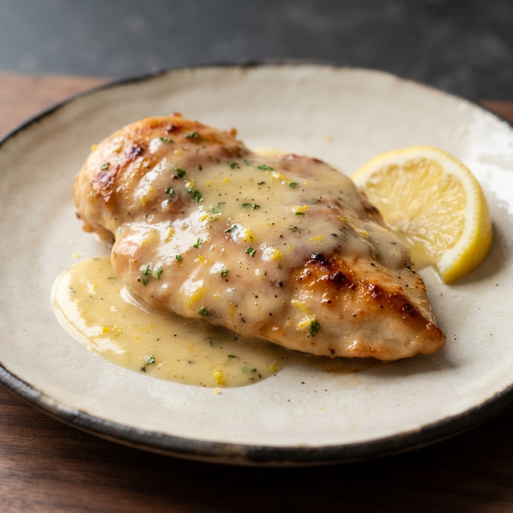 Slow Cooker Creamy Lemon Herb Chicken