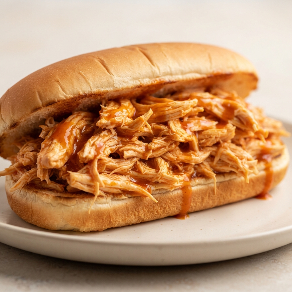 Slow Cooker Buffalo Chicken Sandwiches