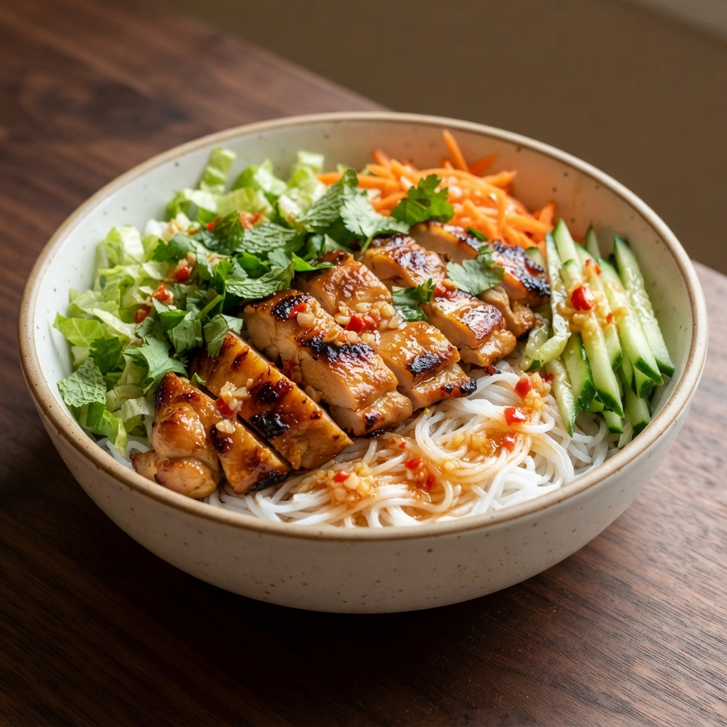 Lemongrass Chicken Vietnamese Vermicelli Salad