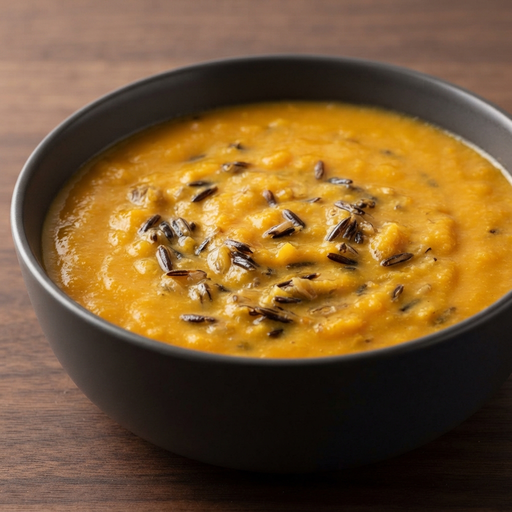 Butternut Squash and Wild Rice Curry Soup