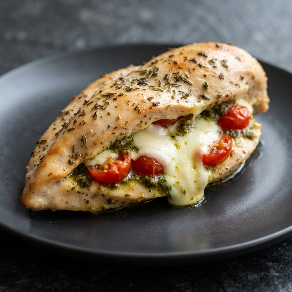 Chicken Breasts Stuffed with Caprese Flavors