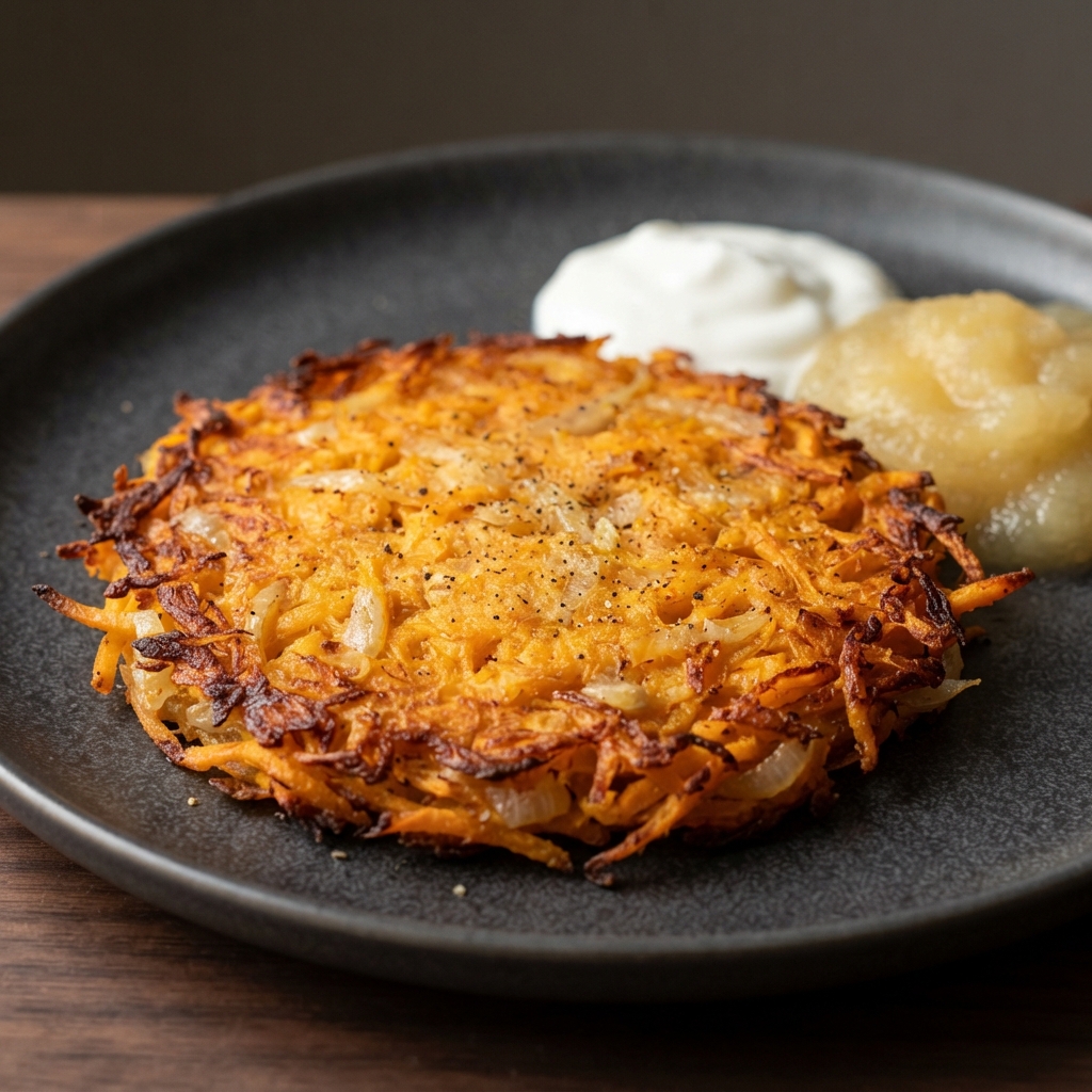 Crispy Sweet Potato Pancake Latkes