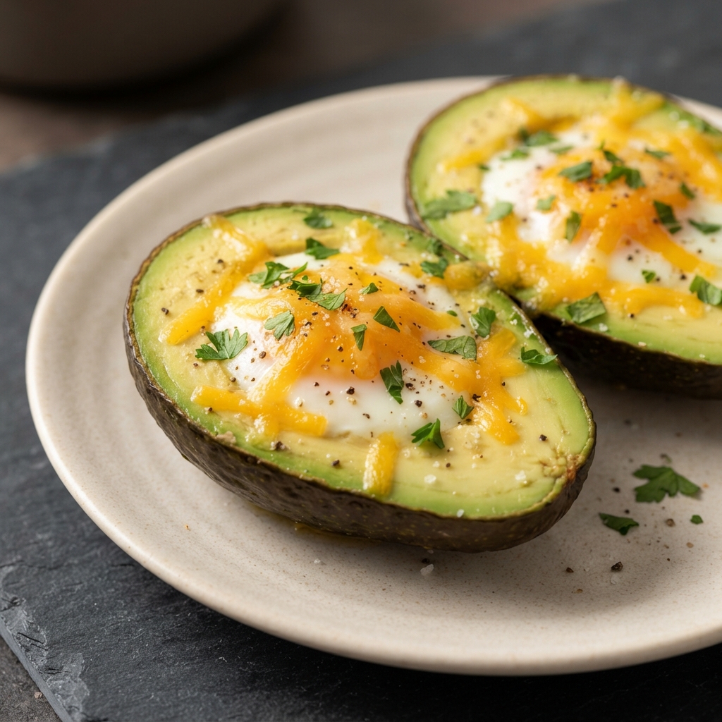 Baked Eggs in Avocado (Keto)