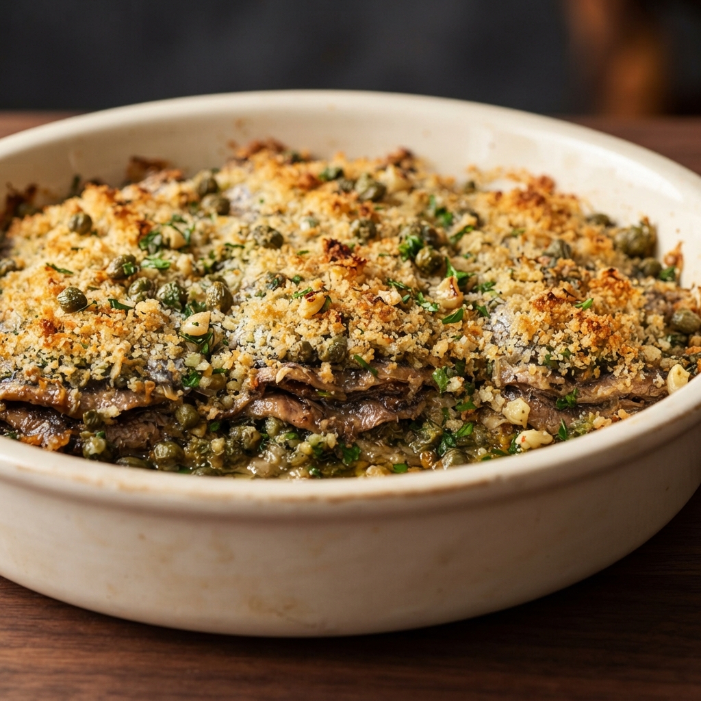Tortiera di Alici (Baked Italian Anchovies)