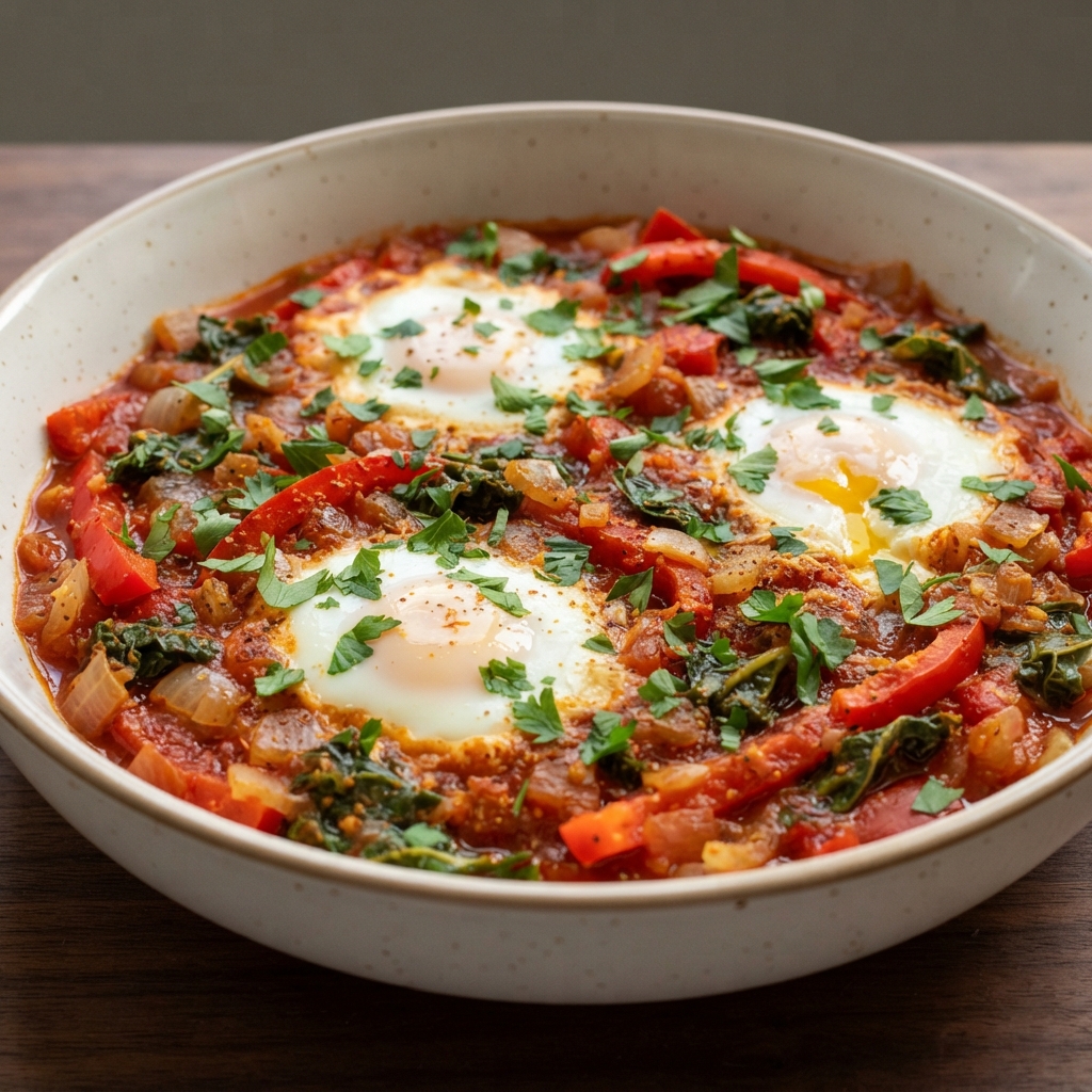Instant Pot Paleo and Keto Egg Shakshuka with Kale