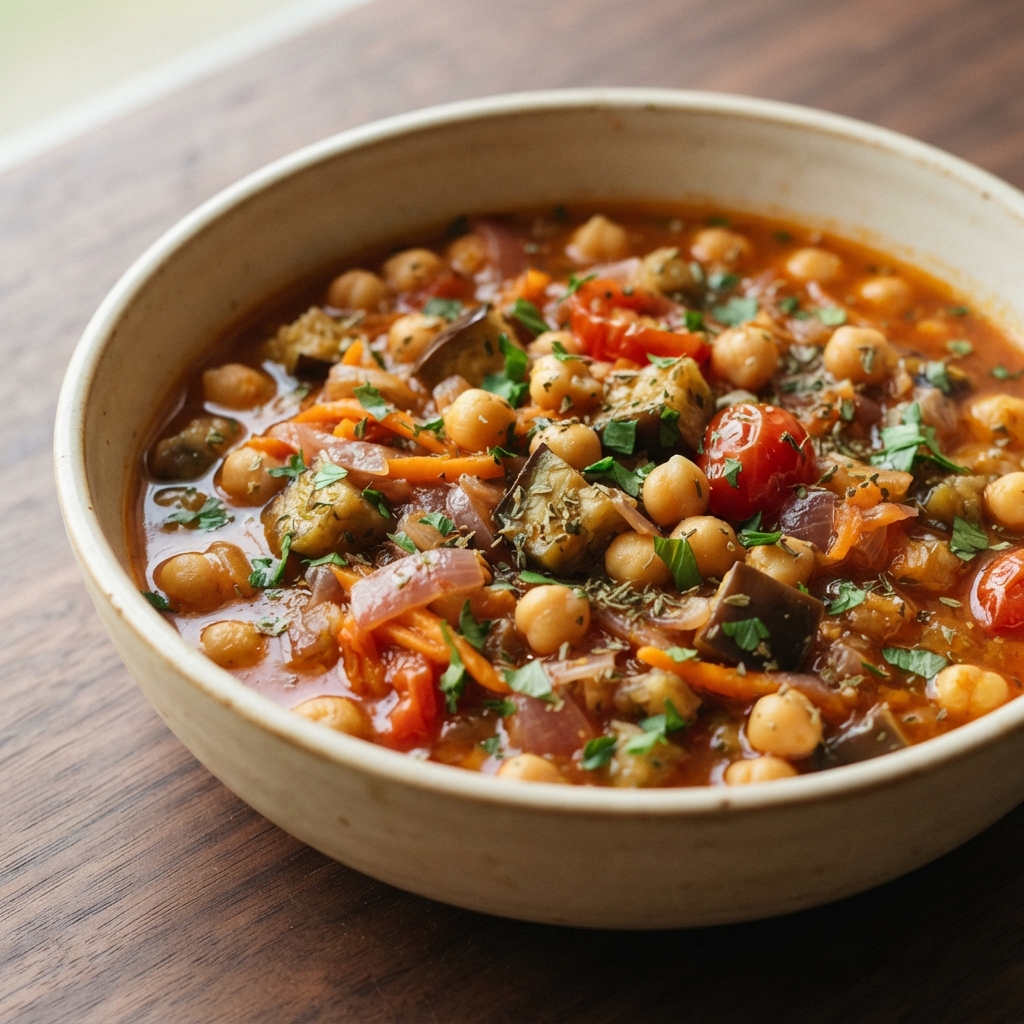 Chickpea and Eggplant Mediterranean Stew