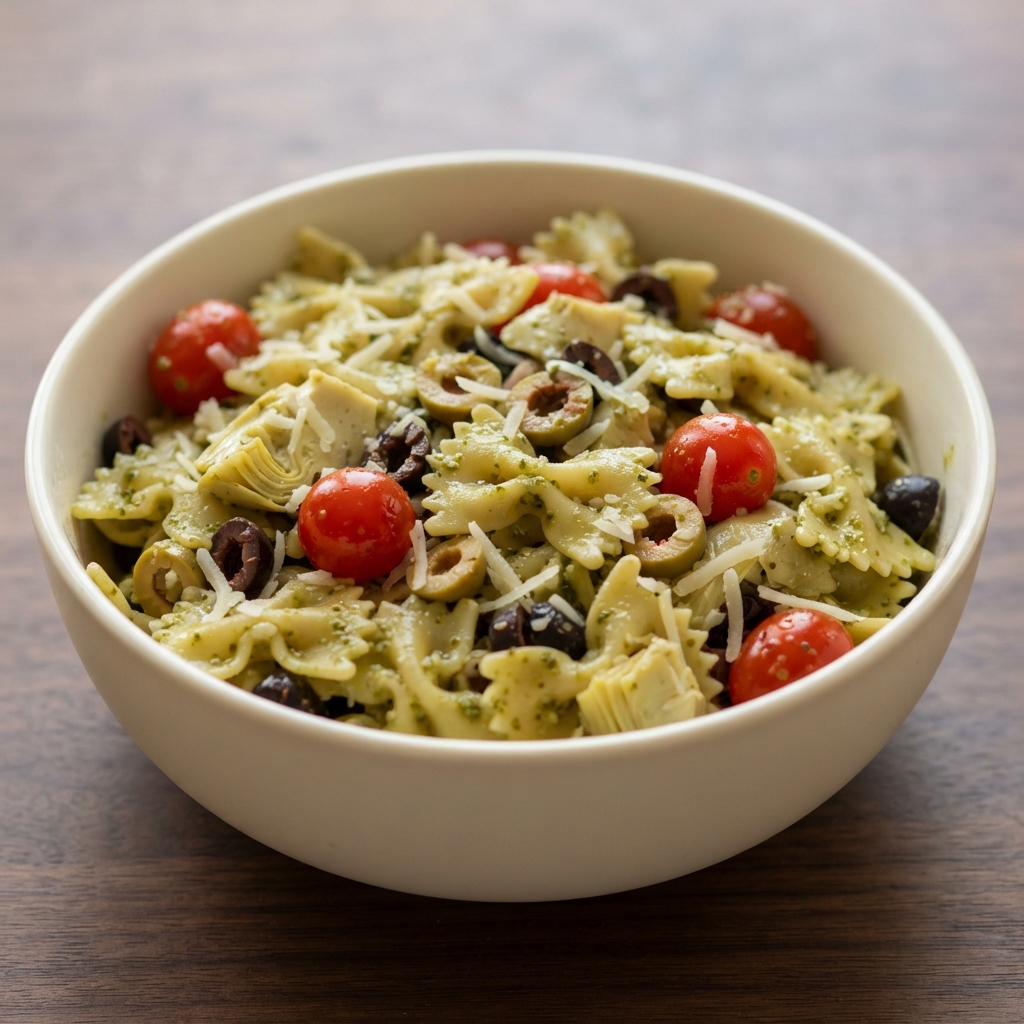 Pesto Bowtie Pasta Salad Surprise