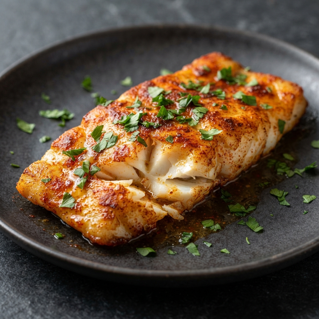 Smoky Paprika Pan-Fried Cod with Lemon