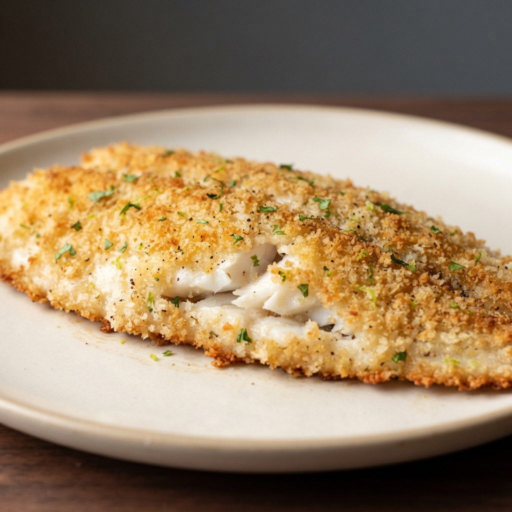 Crispy Panko Tilapia with Lime and Cilantro
