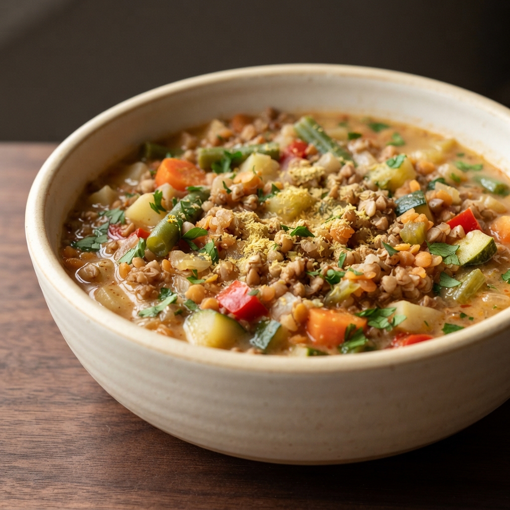 Pressure Cooker Buckwheat Minestra