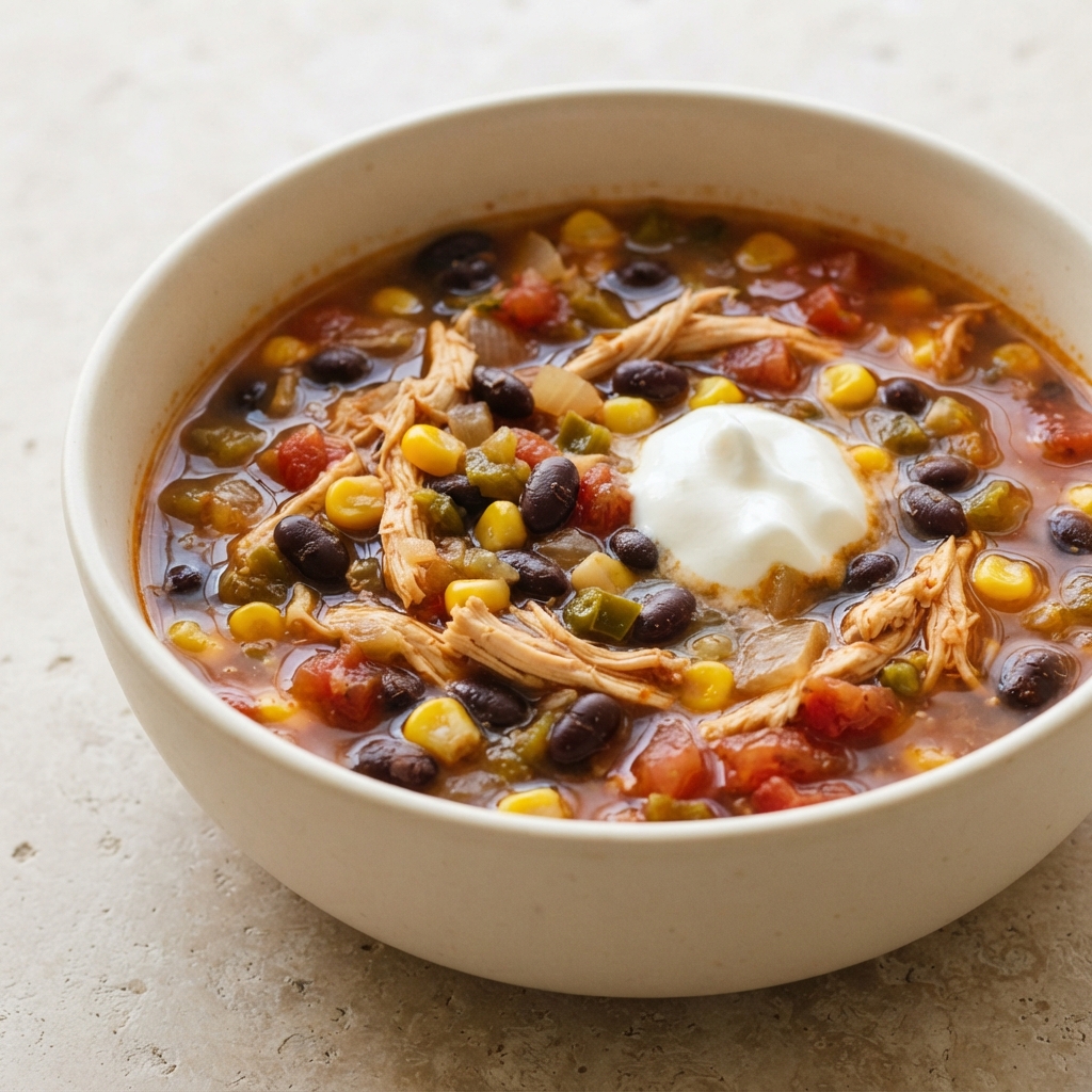 Southwestern Chicken and Black Bean Soup