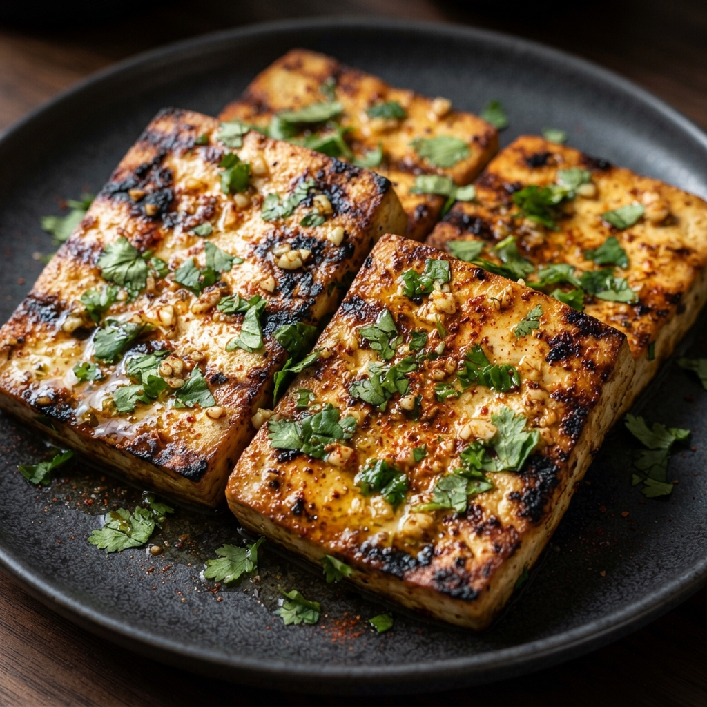 Grilled Tofu with Lime and Cilantro