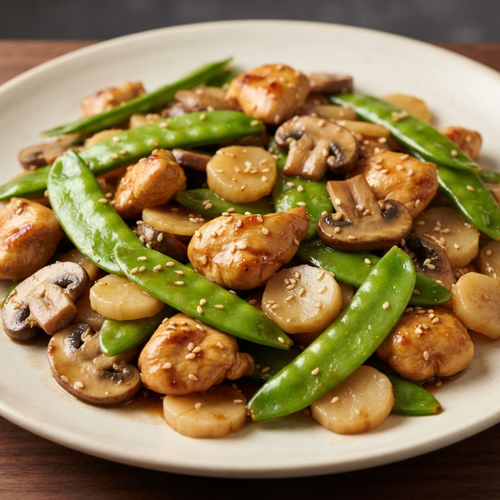 Stir-Fried Chicken with Snow Peas