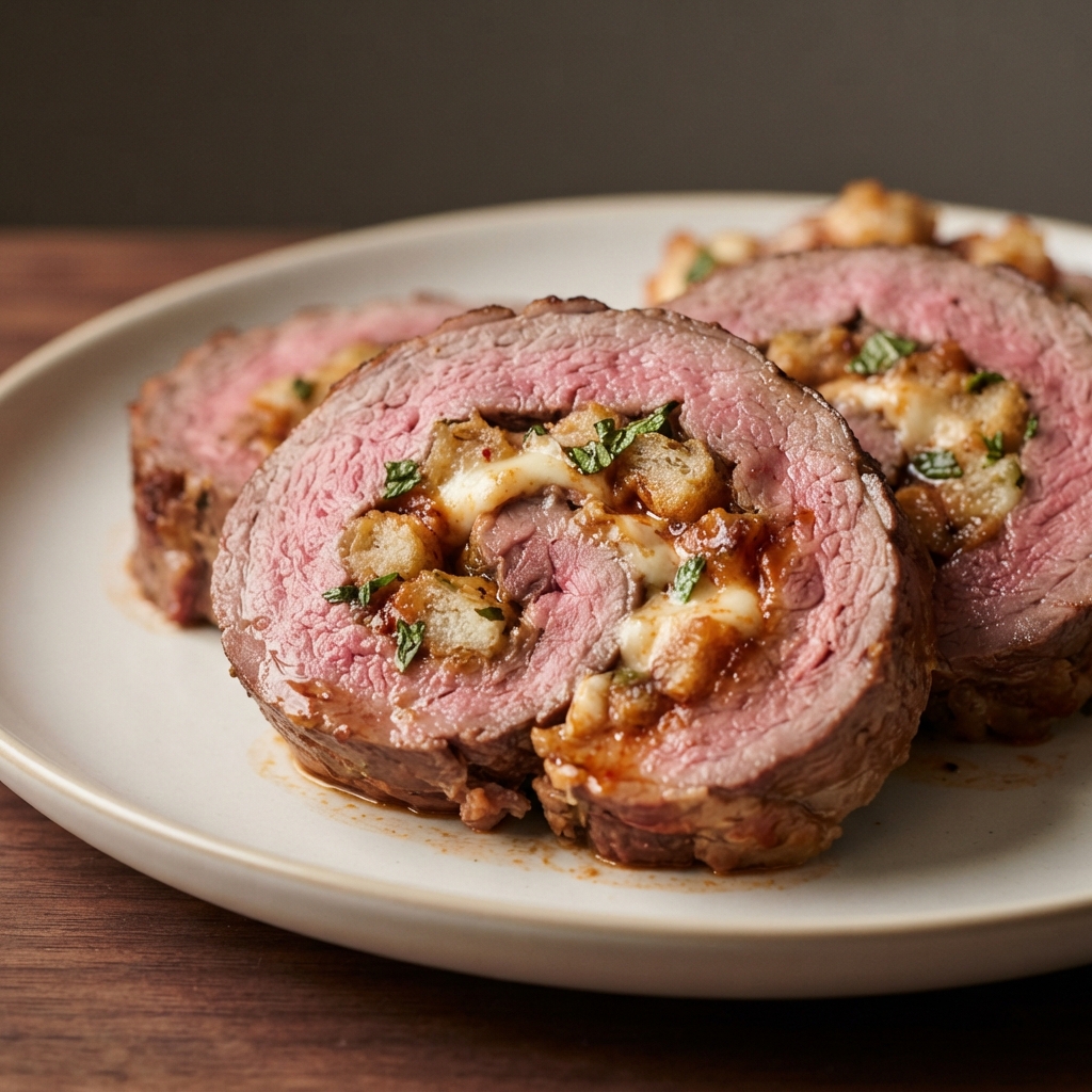 Leg of Lamb Rolled with Mozzarella