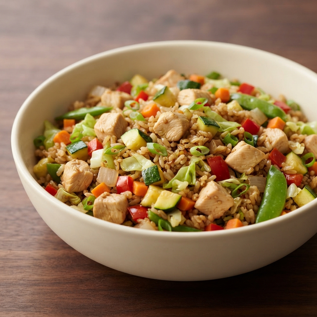 Chicken Fried Rice with Garden Vegetables