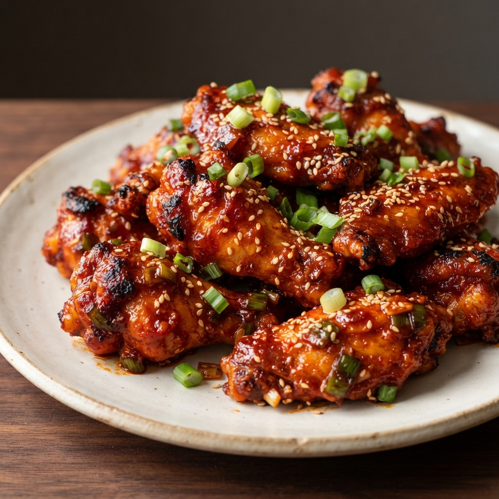 Air Fryer Korean-Style Hot Honey Chicken Wings