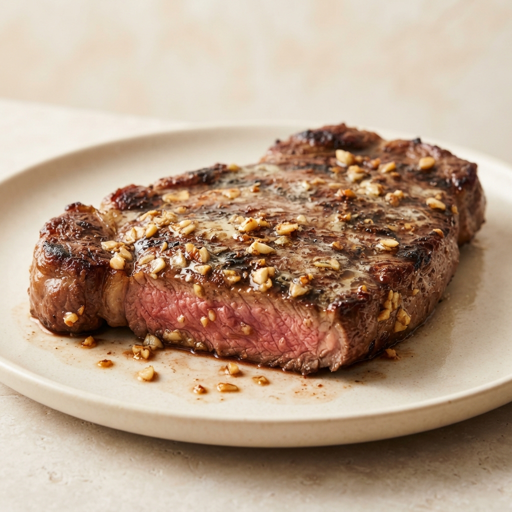 Garlic-Butter Sirloin Steaks