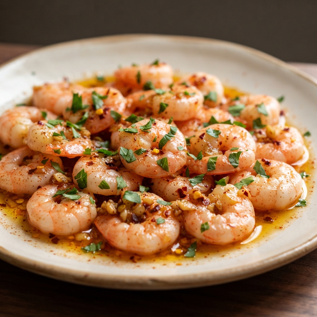 Garlic-Sherry Sizzled Shrimp