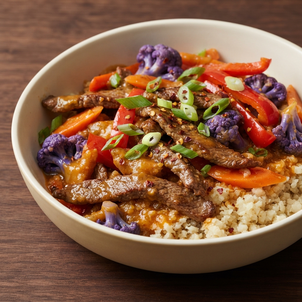 Orange Vegetable Beef Stir-Fry